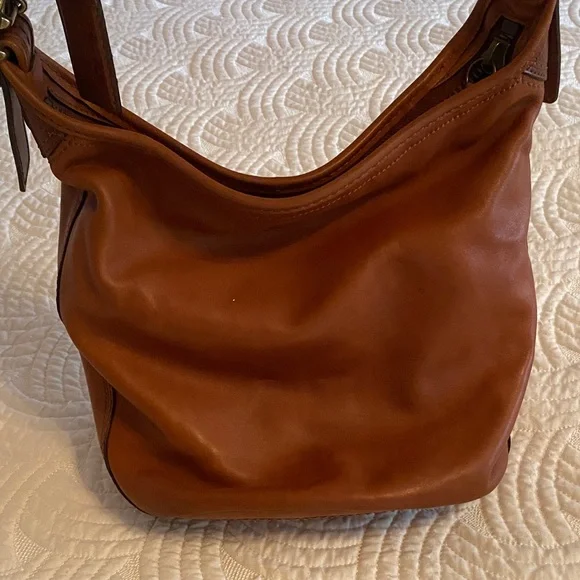 Coach Brown Leather Bucket Hobo Bag - Picture 10 of 16